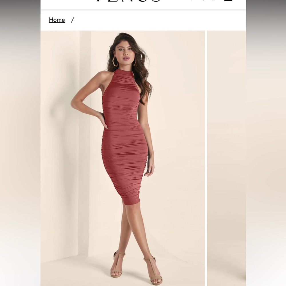 Venus Auburn shape embrace mock neck dress
